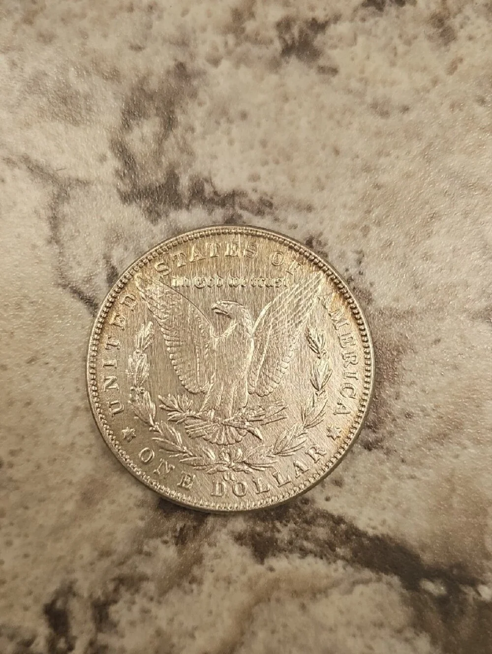 Morgan Silver Dollar Style Decorative Coin Accent in Silver